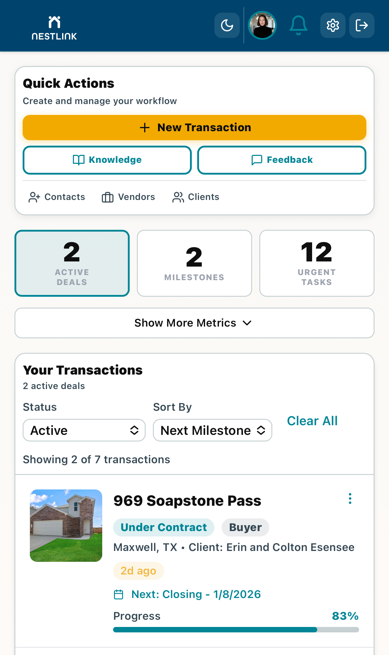 NestLink Dashboard
